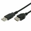 POWERTECH USB 2.0 σε USB F Copper 3m Μαύρο